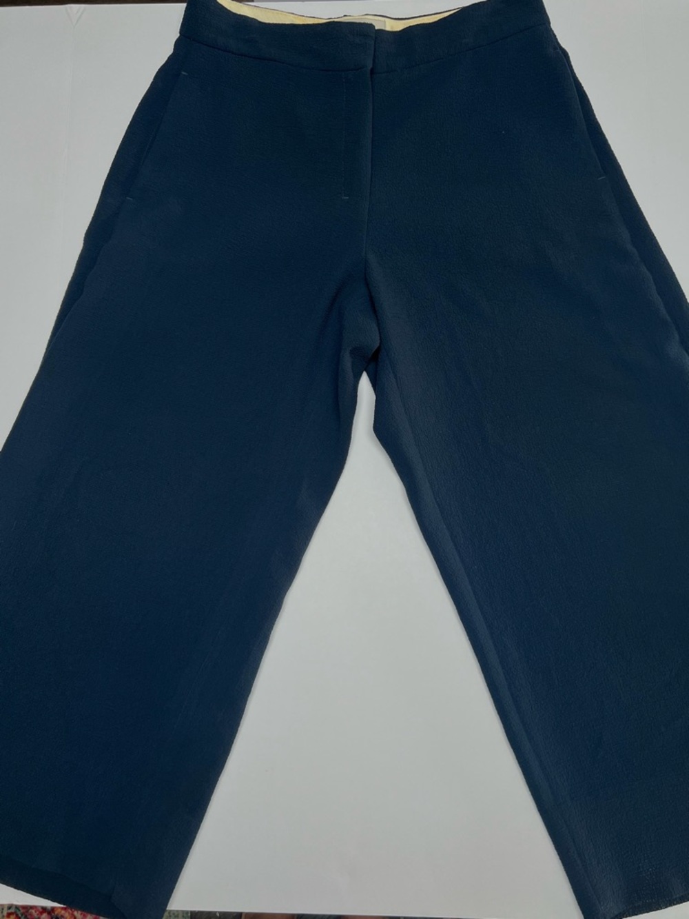 MM.LAFLEUR Dark Navy Wide Leg Pants Size 6 Career Office Workwear - Picture 6 of 10